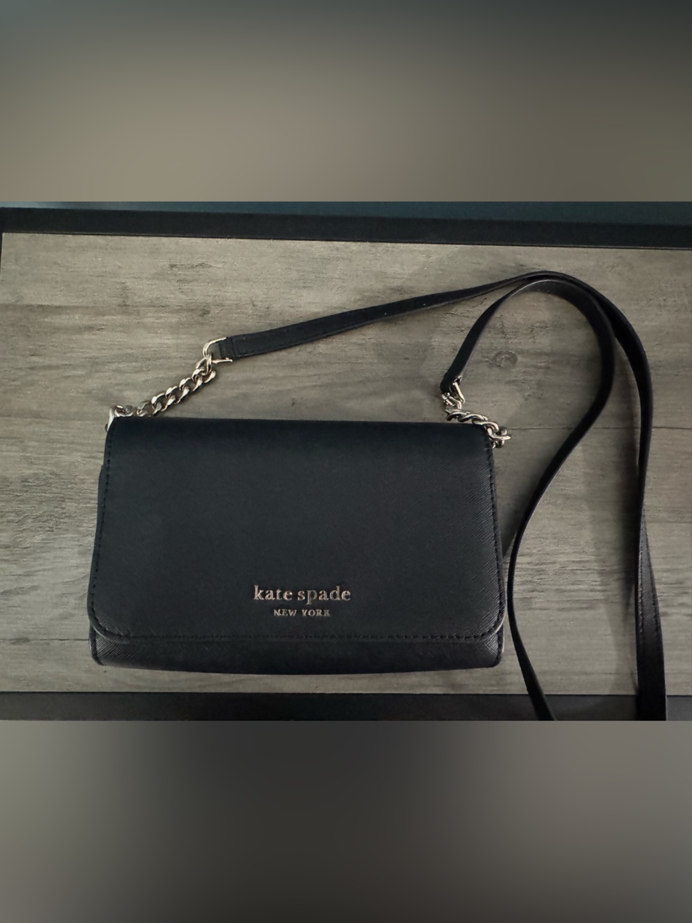 kate spade Black Crossbody Purse with Gold Hardware